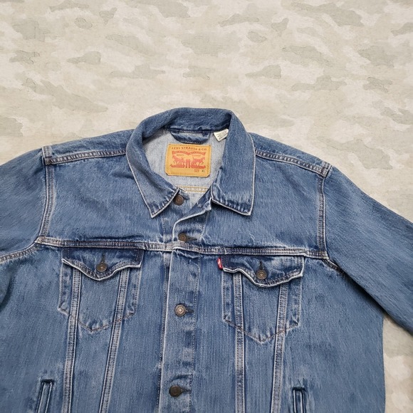 Levi's Trucker Jacket Mens XL Blue Type 3 Denim Medium Wash - Picture 3 of 10